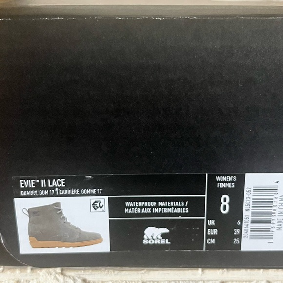 Sorel Evie II Lace in Quarry - Lace-Up Boots Size 8 - Picture 5 of 5